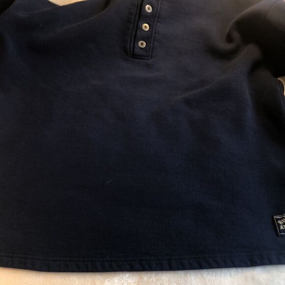 Vintage Russell Athletic Henley 90’s Mens Large Navy Blue cotton polyester used - Picture 14 of 16